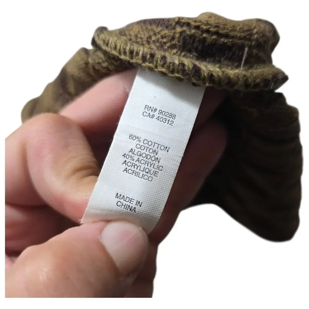 Adidas Originals Brown Checker Knit Brim Beanie Hat Trefoil Logo Streetwear